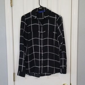 Black button down blouse